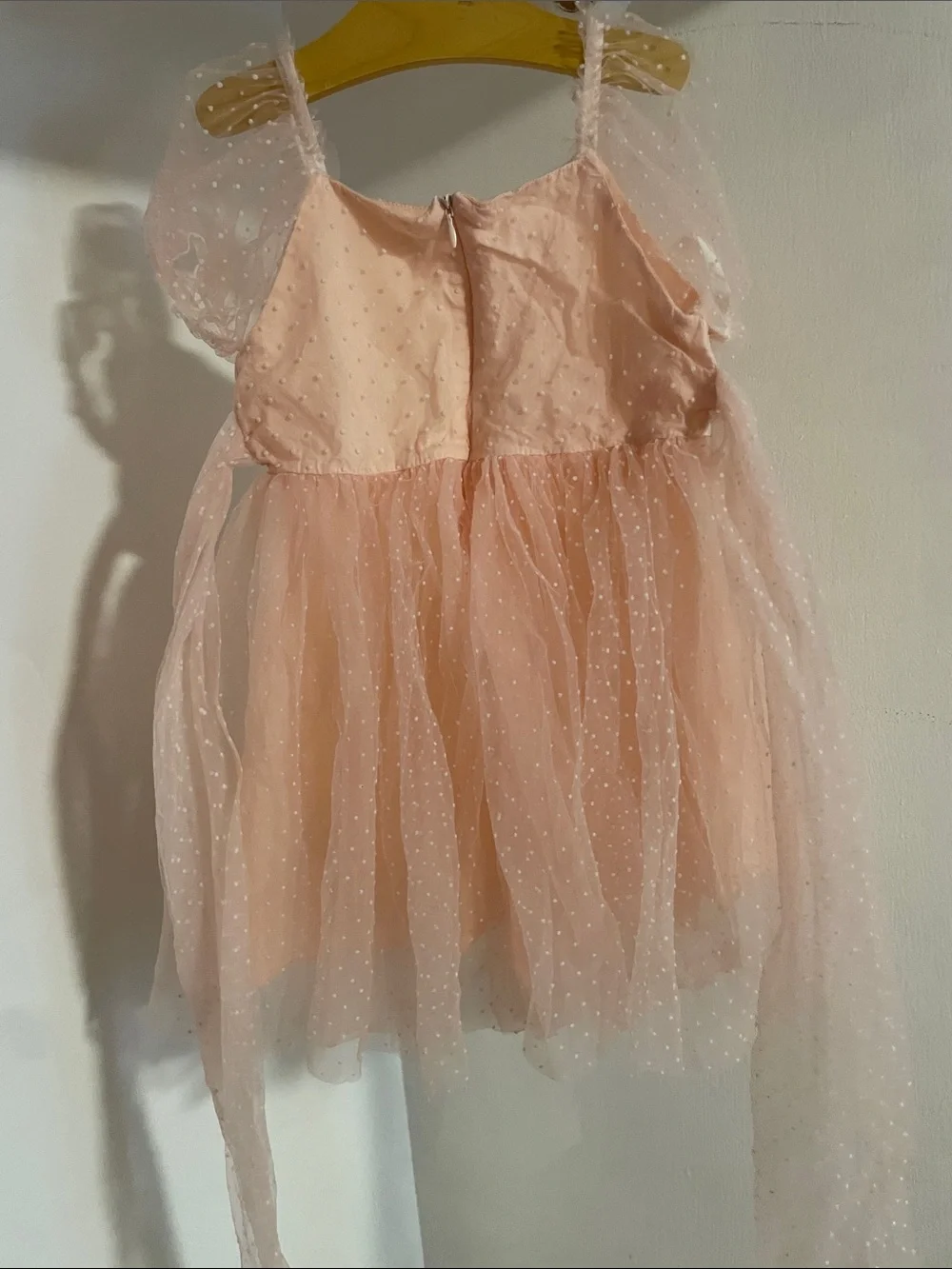 Pink tule dotted dress